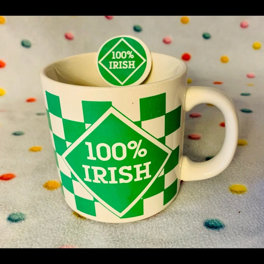Vintage RUSS Berrie 100% Irish Green Checks Made in Korea